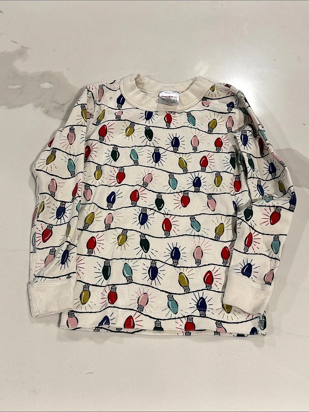Hanna Andersson Holiday Lights Pajama Top Girls 100 cm (US 4)